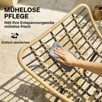 Großer Schaukelnder Lounge-Sessel aus Polyrattan – Dickes Kissen – für Innen und Außen