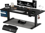 Homall Elektrischer Schreibtisch höhenverstellbar mit USB & Kabelmanagement – Standing Desk mit Memory-Funktion Weiß