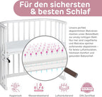 babybay Original Beistellbett aus massivem Buchenholz mit Matratze – Höhenverstellbares mitwachsendes Babybett