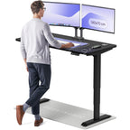 Desktronic HomePro Höhenverstellbarer Schreibtisch Elektrisch – Ergonomischer Steh Sitz Schreibtisch mit Dual Motor, Touchscreen, USB-A & USB-C