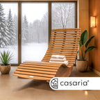 Casaria 2er Sonnenliege Akazienholz Klappbar Wetterfest FSC® Gartenliege Relaxliege bis 160kg Braun 195x60 cm