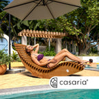 Casaria 2er Sonnenliege Akazienholz Klappbar Wetterfest FSC® Gartenliege Relaxliege bis 160kg Braun 195x60 cm