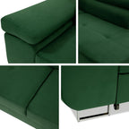Mirjan24 Torezio Ecksofa mit Schlaffunktion & Bettkasten – L-Form Wohnlandschaft mit verstellbaren Kopfstützen, Schlafsofa für Wohnzimmer