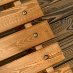 Ergonomischer Liegestuhl aus massivem Lärchenholz – S-förmiges Design für optimalen Komfort