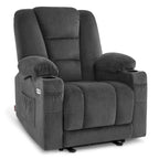M MCombo Elektrischer Fernsehsessel Relaxsessel mit Liegefunktion, Massage & Wärme, USB-Anschluss, verstellbarer TV Sessel für Wohnzimmer