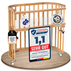 babybay Original Beistellbett aus massivem Buchenholz mit Matratze – Höhenverstellbares mitwachsendes Babybett